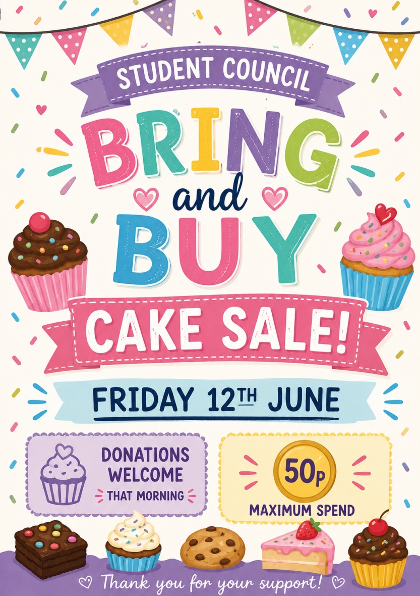 Student Council Cake Sale!